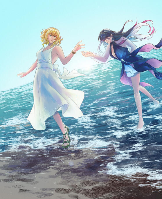 Aglaea and Hysilens HSR fanart